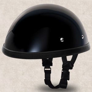 Daytona Novelty Gloss Black EZ Rider Low Profile Half Helmet - XL